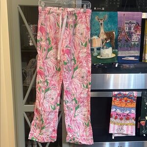 Lilly Pulitzer Pink and Green Pajama Pants
